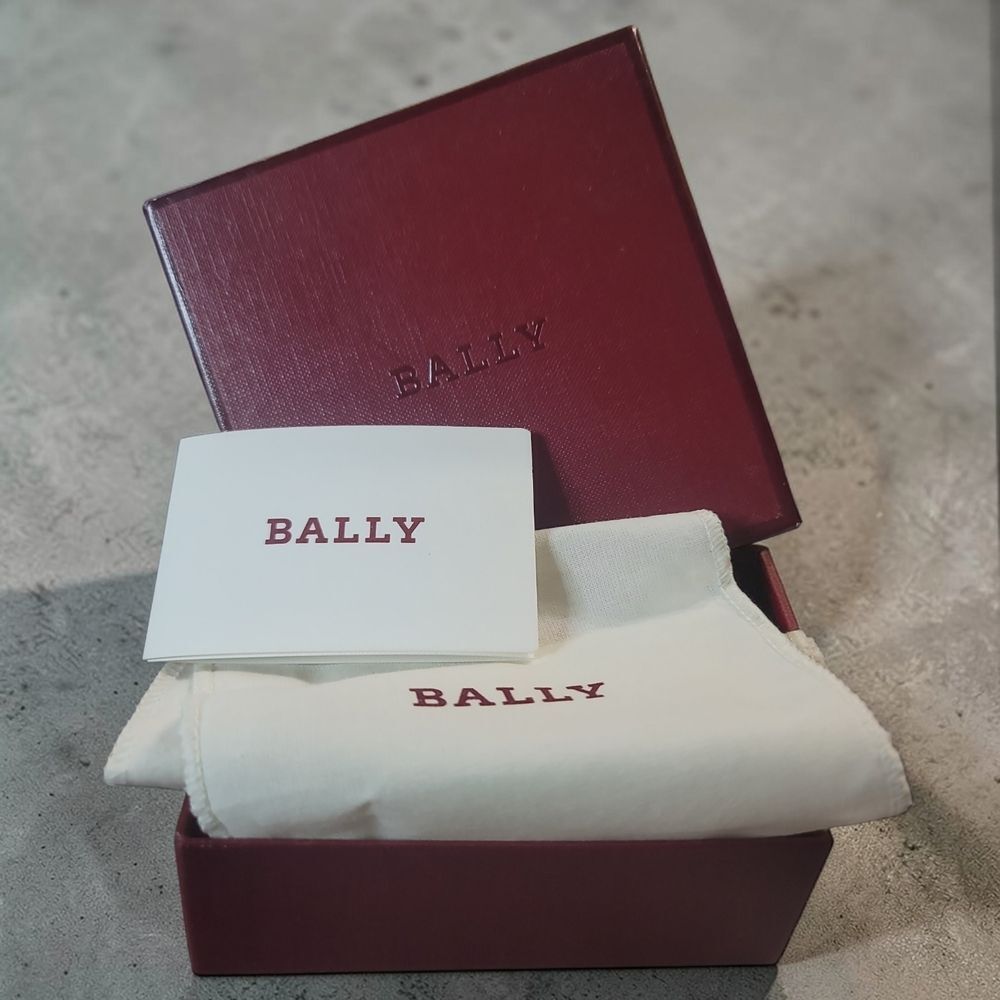 Bally Burgundy Box with Cream Branded Cloth Wrap